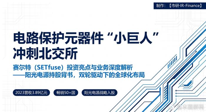 电路保护元器件小巨人冲刺北交所！阳光电源持股背书，产品畅销50国
